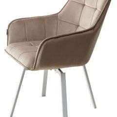 Стул MAVERICK 360 град. поворот. BLUVEL-40 BEIGE/ белый каркас, М-City в Можге - mozhga.mebel24.online | фото 8