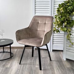 Стул MAVERICK 360 град. поворот. BLUVEL-40 BEIGE/ черный каркас, М-City в Можге - mozhga.mebel24.online | фото 5