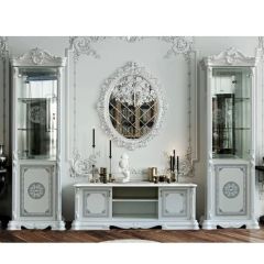 Тумба ТВ (12.301) Грация (белый/серебро) в Можге - mozhga.mebel24.online | фото 2