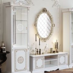Тумба ТВ (12.301) Грация (белый/золото) в Можге - mozhga.mebel24.online | фото 2