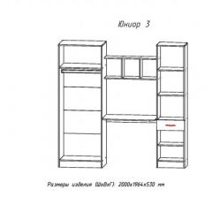 ЮНИОР-3 Уголок школьник (ЦРК.ЮНР.03) в Можге - mozhga.mebel24.online | фото 2