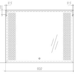 Зеркало Cosmo 90 alum с подсветкой Sansa (SC1003Z) в Можге - mozhga.mebel24.online | фото 2