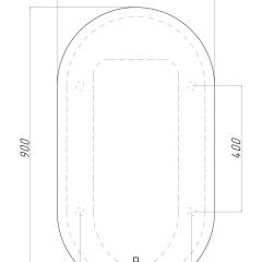 Зеркало Дакка 900х500 с подсветкой Sansa (GL7037Z) в Можге - mozhga.mebel24.online | фото 8