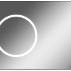 Зеркало Eclipse 100 black с подсветкой Sansa (SE1032Z) в Можге - mozhga.mebel24.online | фото