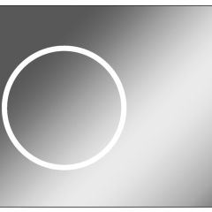 Зеркало Eclipse 90 black с подсветкой Sansa (SE1031Z) в Можге - mozhga.mebel24.online | фото
