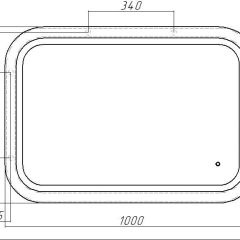 Зеркало Elis 100 white с подсветкой Sansa (SEe1045Z) в Можге - mozhga.mebel24.online | фото 7