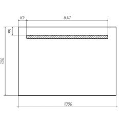 Зеркало Good Light 100 с подсветкой Домино (GL7010Z) в Можге - mozhga.mebel24.online | фото 2