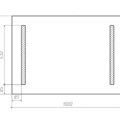 Зеркало Good Light 2-100 с подсветкой Домино (GL7016Z) в Можге - mozhga.mebel24.online | фото 3