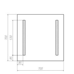 Зеркало Good Light 2-70 с подсветкой Домино (GL7012Z) в Можге - mozhga.mebel24.online | фото 6