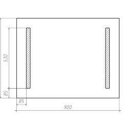 Зеркало Good Light 2-90 с подсветкой Домино (GL7015Z) в Можге - mozhga.mebel24.online | фото 6