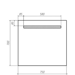 Зеркало Good Light 75 с подсветкой Домино (GL7007Z) в Можге - mozhga.mebel24.online | фото 2