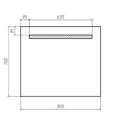 Зеркало Good Light 80 с подсветкой Домино (GL7008Z) в Можге - mozhga.mebel24.online | фото 2