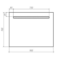 Зеркало Good Light 90 с подсветкой Домино (GL7009Z) в Можге - mozhga.mebel24.online | фото 2