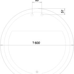 Зеркало Halo 600х600 с тёплой подсветкой Sansa (SH1065Z) в Можге - mozhga.mebel24.online | фото 2