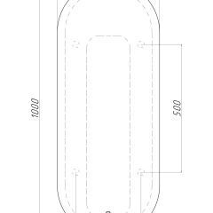 Зеркало Кито 1000х400 с подсветкой Домино (GL7047Z) в Можге - mozhga.mebel24.online | фото 2