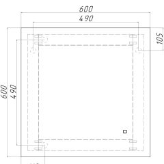 Зеркало Минск 600х600 с подсветкой Домино (GL7038Z) в Можге - mozhga.mebel24.online | фото 7