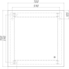 Зеркало Минск 700х700 с подсветкой Домино (GL7039Z) в Можге - mozhga.mebel24.online | фото 8