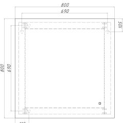 Зеркало Минск 800х800 с подсветкой Домино (GL7040Z) в Можге - mozhga.mebel24.online | фото 8