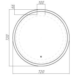 Зеркало Moon 72 white с подсветкой Sansa (SMo1046Z) в Можге - mozhga.mebel24.online | фото 8