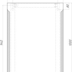 Зеркало Оттава 1000х700 с подсветкой Домино (GL7028Z) в Можге - mozhga.mebel24.online | фото 8