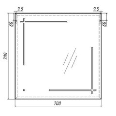 Зеркало Ray 70 black с подсветкой Sansa (SR1038Z) в Можге - mozhga.mebel24.online | фото 6