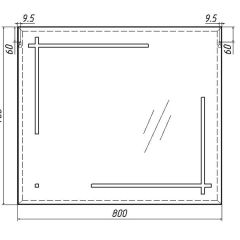 Зеркало Ray 80 black с подсветкой Sansa (SR1037Z) в Можге - mozhga.mebel24.online | фото 7