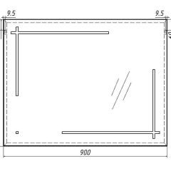 Зеркало Ray 90 black с подсветкой Sansa (SR1036Z) в Можге - mozhga.mebel24.online | фото 6