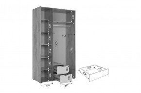 АДАМ Спальный гарнитур (модульный) графит в Можге - mozhga.mebel24.online | фото 19