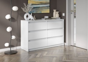 АЙДЕН КМ06-1200 Комод 6 ящиков (белый) в Можге - mozhga.mebel24.online | фото