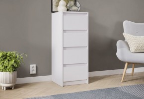 АЙДЕН КМ06-400 Комод 4 ящика (белый) в Можге - mozhga.mebel24.online | фото