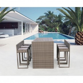 Барный комплект плетеной мебели T390GD/Y390G-W78_6Pcs Grey в Можге - mozhga.mebel24.online | фото 2