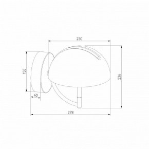 Бра Eurosvet Emisfero 50083/1 LED золото в Можге - mozhga.mebel24.online | фото 3