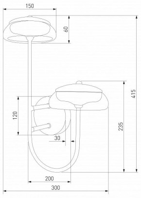 Бра Eurosvet Fungo 50388/2 LED черный в Можге - mozhga.mebel24.online | фото 5