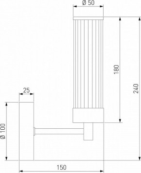 Бра Eurosvet Oriens 60166/1 латунь в Можге - mozhga.mebel24.online | фото 2