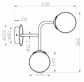 Бра Maytoni Erich MOD221-WL-02-G в Можге - mozhga.mebel24.online | фото 3
