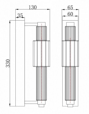 Бра Maytoni Verticale MOD308WL-L9CG3K в Можге - mozhga.mebel24.online | фото 3