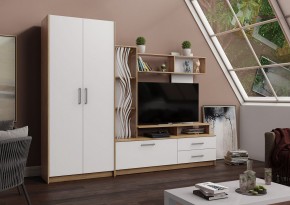 ДАРЬЯ Гостиная (Дуб Вотан/Белый глянец) в Можге - mozhga.mebel24.online | фото 1