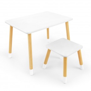 Детский комплект стол и табурет Rolti Baby (белая столешница/белое сиденье/береза ножки) в Можге - mozhga.mebel24.online | фото