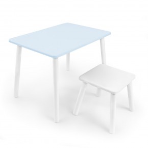 Детский комплект стол и табурет Rolti Baby (голубая столешница/белое сиденье/белые ножки) в Можге - mozhga.mebel24.online | фото