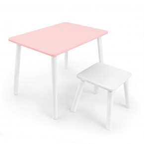 Детский комплект стол и табурет Rolti Baby (розовая столешница/белое сиденье/белые ножки) в Можге - mozhga.mebel24.online | фото