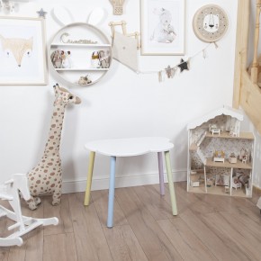 Детский стол Rolti Baby «Облачко»  (белый/цветной, массив березы/мдф) в Можге - mozhga.mebel24.online | фото