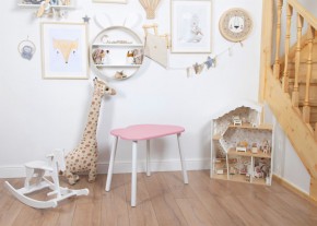 Детский стол Rolti Baby «Облачко»  (розовый/белый, массив березы/мдф) в Можге - mozhga.mebel24.online | фото