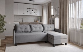 Диван-кровать угловой Киркас серый, ткань рогожка в Можге - mozhga.mebel24.online | фото 2