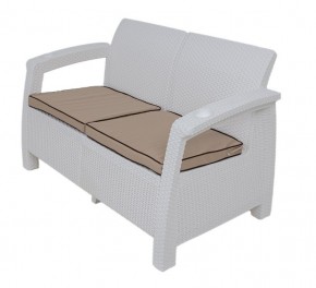 Диван Yalta Premium Sofa 2 Set (Ялта) белый (+подушки под спину) в Можге - mozhga.mebel24.online | фото