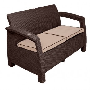 Диван Yalta Premium Sofa 2 Set (Ялта) шоколадный (+подушки под спину) в Можге - mozhga.mebel24.online | фото 2