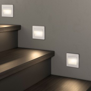 DK3050-WH Светильник встраиваемый в стену, IP 20, LED 3000, 1 Вт, белый, пластик в Можге - mozhga.mebel24.online | фото 6