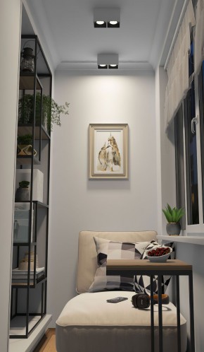 DK3085-WB+WH Светильник накладной IP 20, 10 Вт, GU5.3, LED, бело-черный/белый, пластик в Можге - mozhga.mebel24.online | фото 2