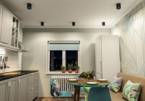 DK3090-BK+CY Светильник накладной IP 20, 10 Вт, GU5.3, LED, черный/голубой, пластик в Можге - mozhga.mebel24.online | фото 2