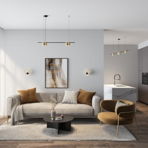 DK5060-BK+SG Бра ORBIT, IP20, 3000К, LED, 10 Вт, черный + сатинированное золото, алюминий в Можге - mozhga.mebel24.online | фото 5