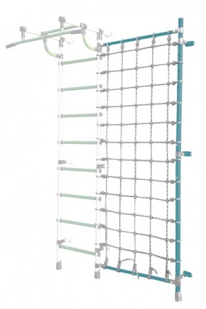 Дополнительная стойка к пристенному ДСК Pastel с сеткой для лазания, цв. бирюзовый в Можге - mozhga.mebel24.online | фото
